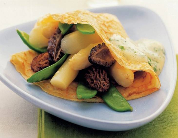 Crêpes mit Spargel