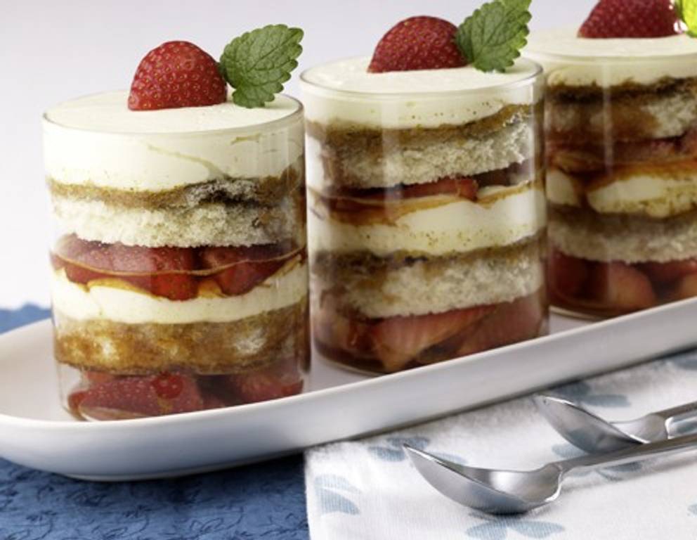 Senf-Erdbeeren-Trifle Senf-Erdbeeren-Trifle