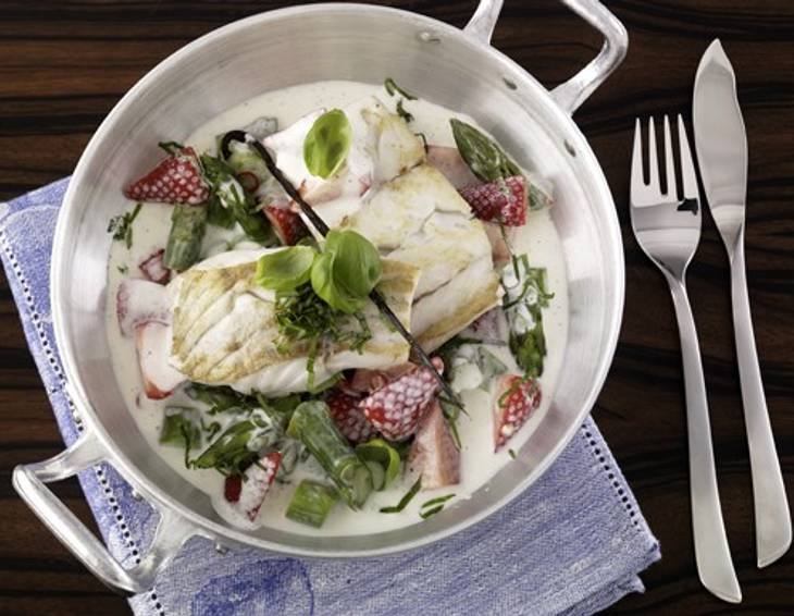 Fischfilet mit Erdbeeren Fischfilet mit Erdbeeren