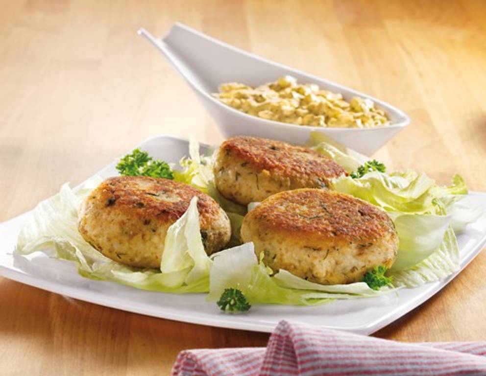 Fischlaibchen mit Kräutersauce Fischlaibchen mit Kräutersauce