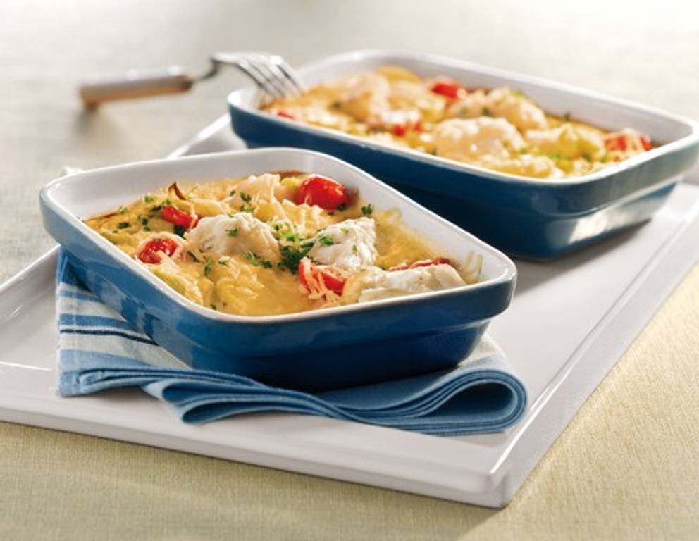 Fischauflauf mit Parmesan Fischauflauf mit Parmesan