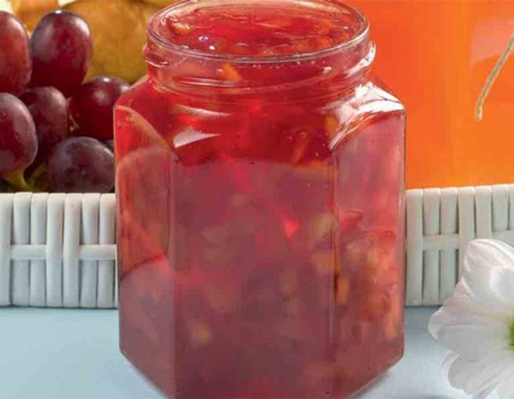 Pfirsich-Traubensaft Marmelade
