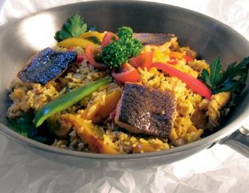 Salzkammergut- "Paella" mit Flusskrebserln Salzkammergut- "Paella" mit Flusskrebserln