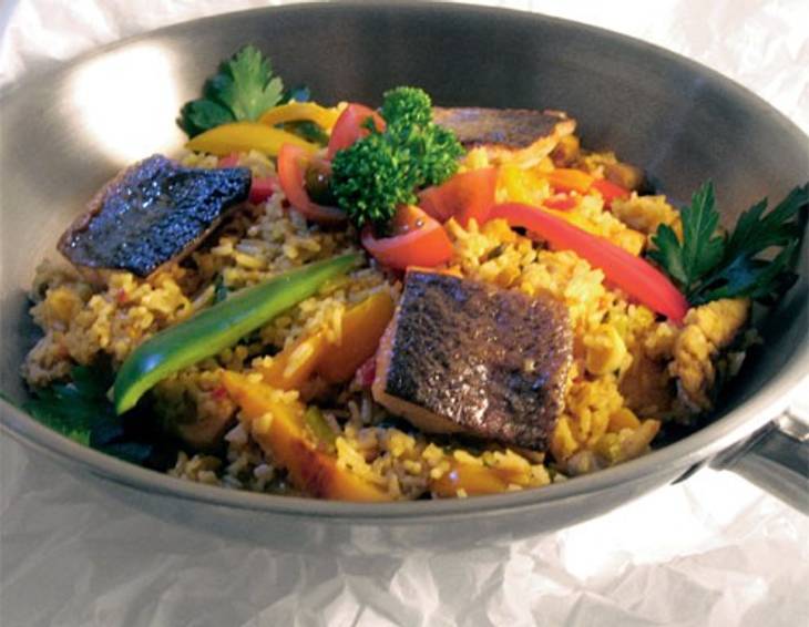 Salzkammergut- "Paella" mit Flusskrebserln Salzkammergut- "Paella" mit Flusskrebserln