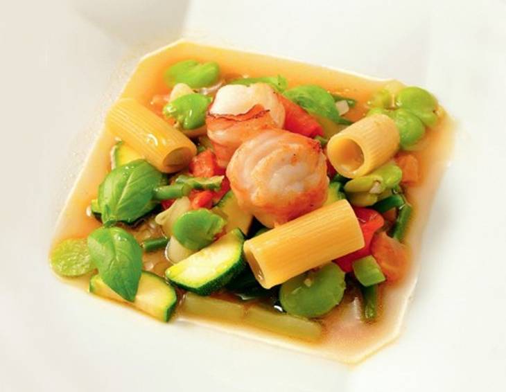 Minestrone mit Seeteufel Minestrone mit Seeteufel