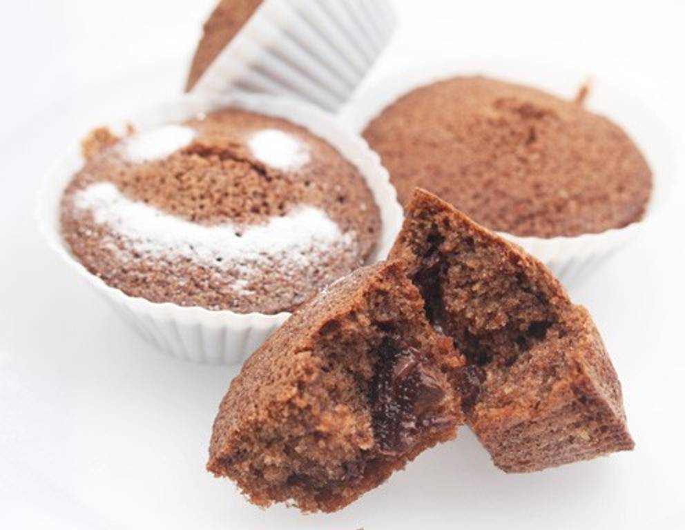 Muffins mit Schokofüllung Muffins mit Schokofüllung