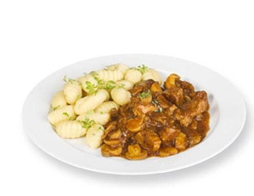 Bierfleisch mit Gnocchi