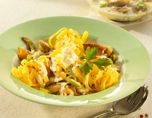 Tagliatelle in Austernpilzsauce Rezept - ichkoche.ch