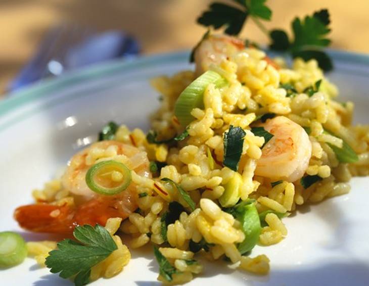 Risotto mit Garnelen und Mascarpone Risotto mit Garnelen und Mascarpone