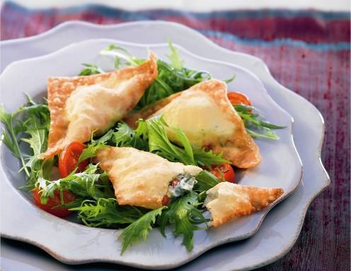 Französische Mini-Samosas mit Chavroux Französische Mini-Samosas mit Chavroux