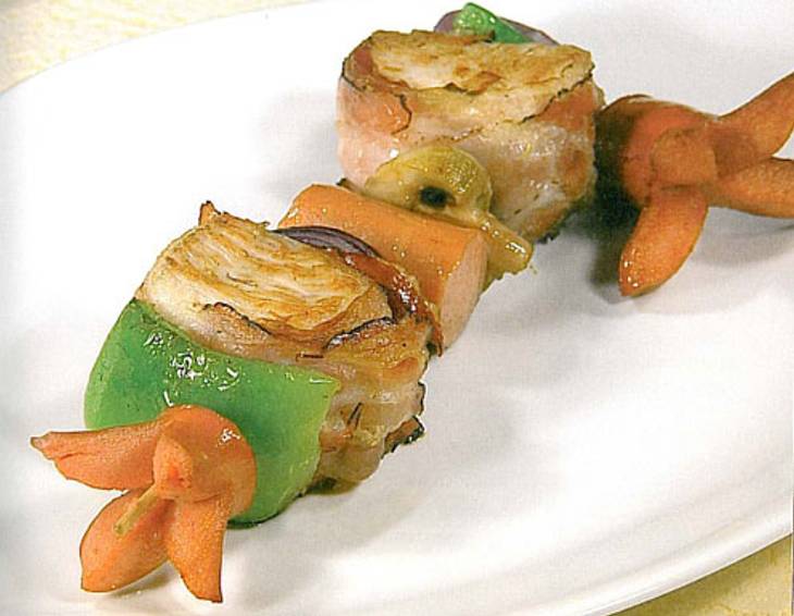 Bunte Putenspieße Bunte Putenspieße