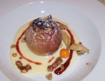 Bratapfel mit Sojavanillecreme Bratapfel mit Sojavanillecreme