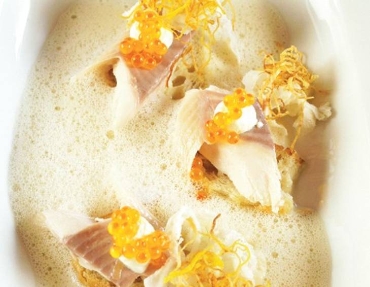 Krenschaumsuppe mit Räucherforellenfilet Krenschaumsuppe mit Räucherforellenfilet