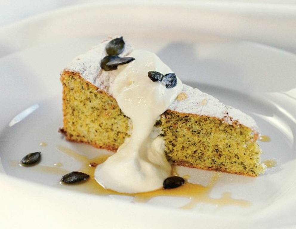 Kürbiskerntorte mit Rum-Obers Kürbiskerntorte mit Rum-Obers