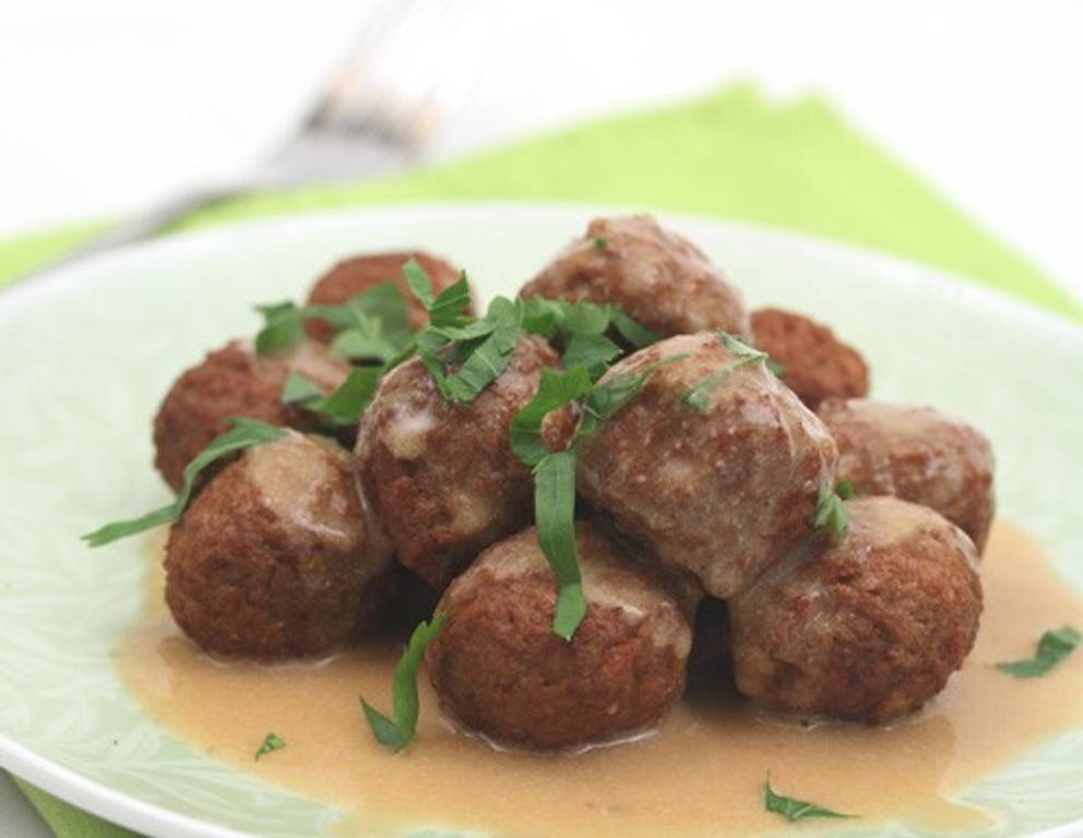 Pikante Fleischbällchen in Cognacsauce Pikante Fleischbällchen in Cognacsauce