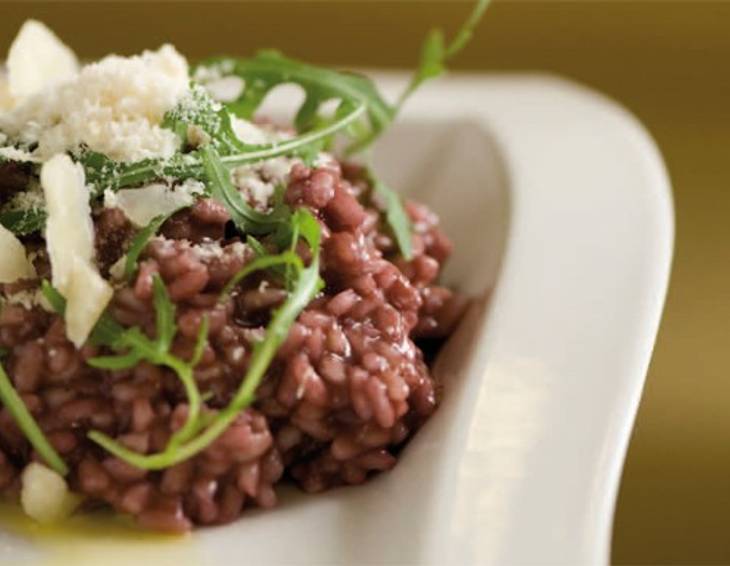 Risotto mit Chianti und Rucola