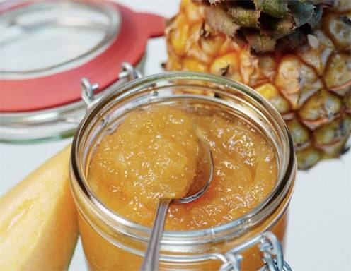 Ananas-Melonen-Marmelade Rezept - ichkoche