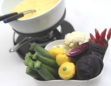 Fondue mit Wintergemüse Fondue mit Wintergemüse