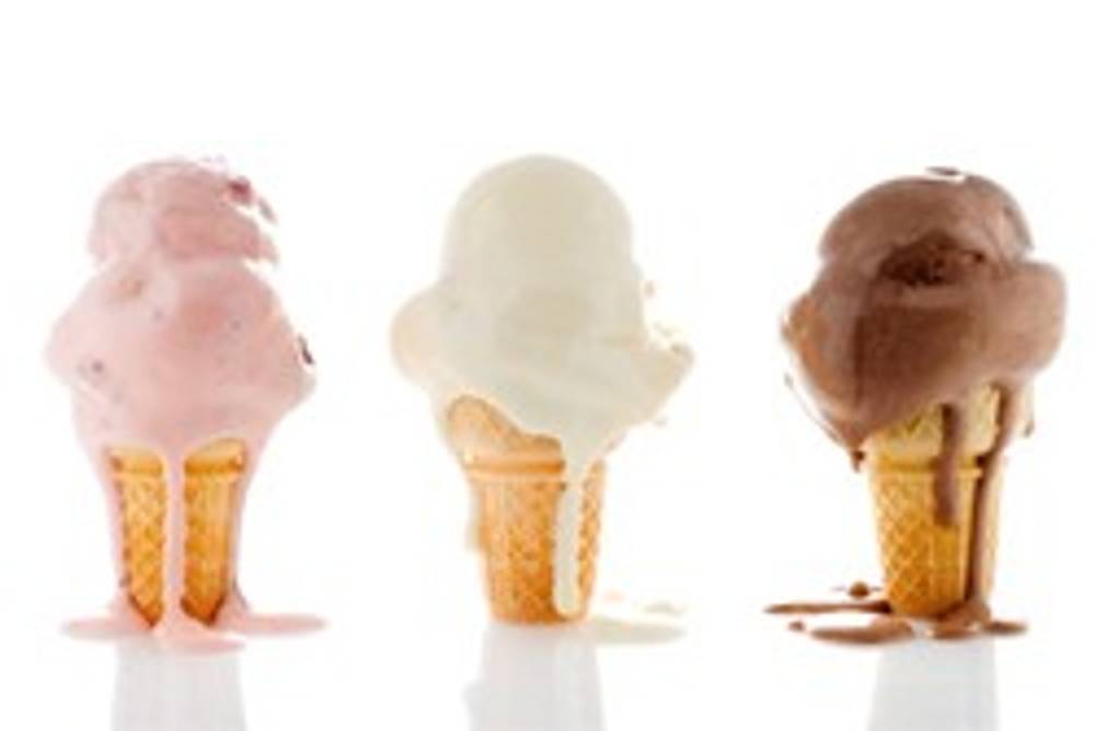 Dreierlei Eissorten Dreierlei Eissorten