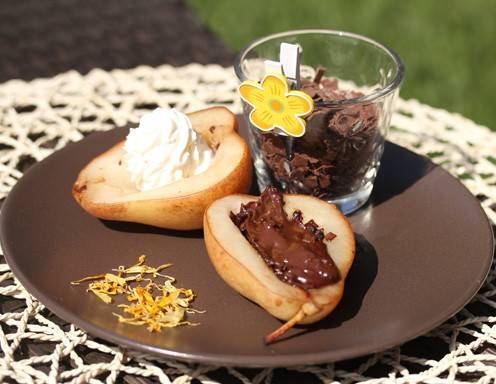 Gegrillte Birne mit Schokolade Rezept - ichkoche.de Gegrillte Birne mit Schokolade Rezept - ichkoche.de