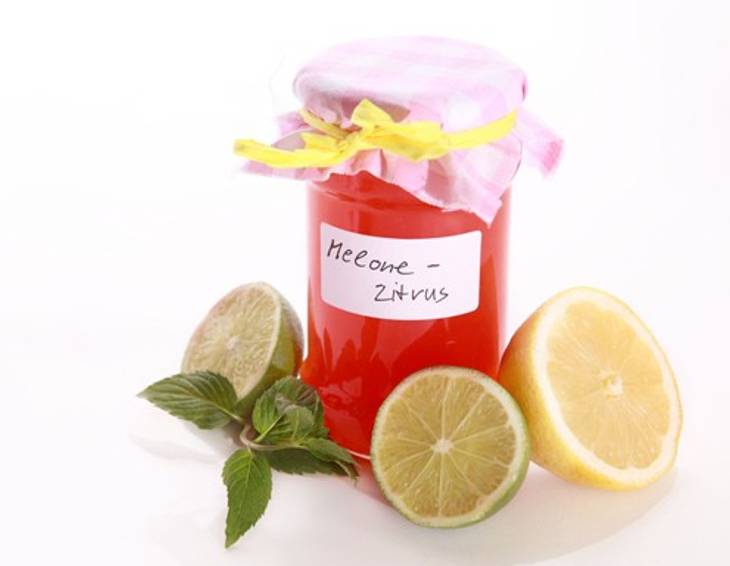 Melonenmarmelade mit Limette Melonenmarmelade mit Limette