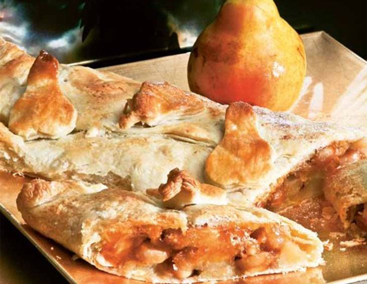 Birnen-Erdnuss-Blätterteigstrudel Birnen-Erdnuss-Blätterteigstrudel