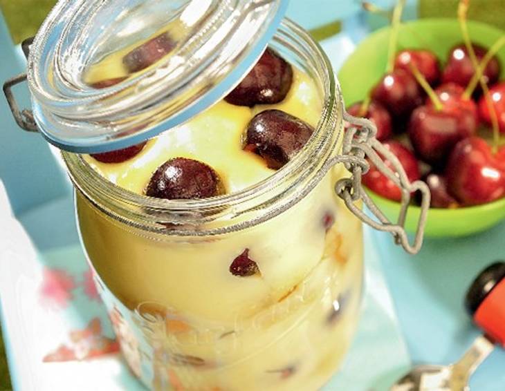 Kirsch-Vanille-Pudding nach Mamas Art