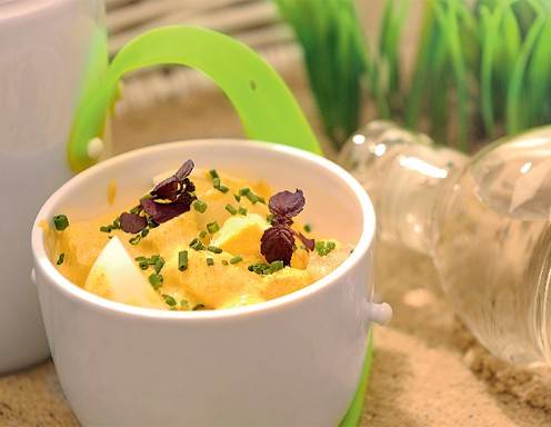 Eiersalat mit Schinken und Radieschen Rezept - ichkoche.at