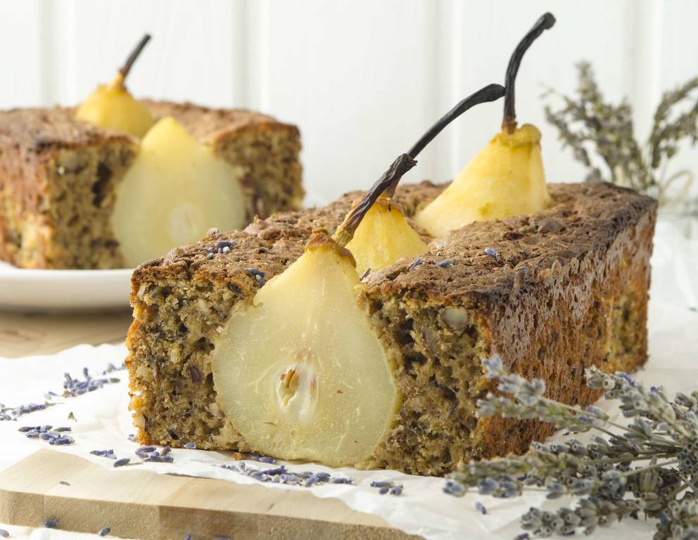 Birnenkuchen mit Lavendel Birnenkuchen mit Lavendel