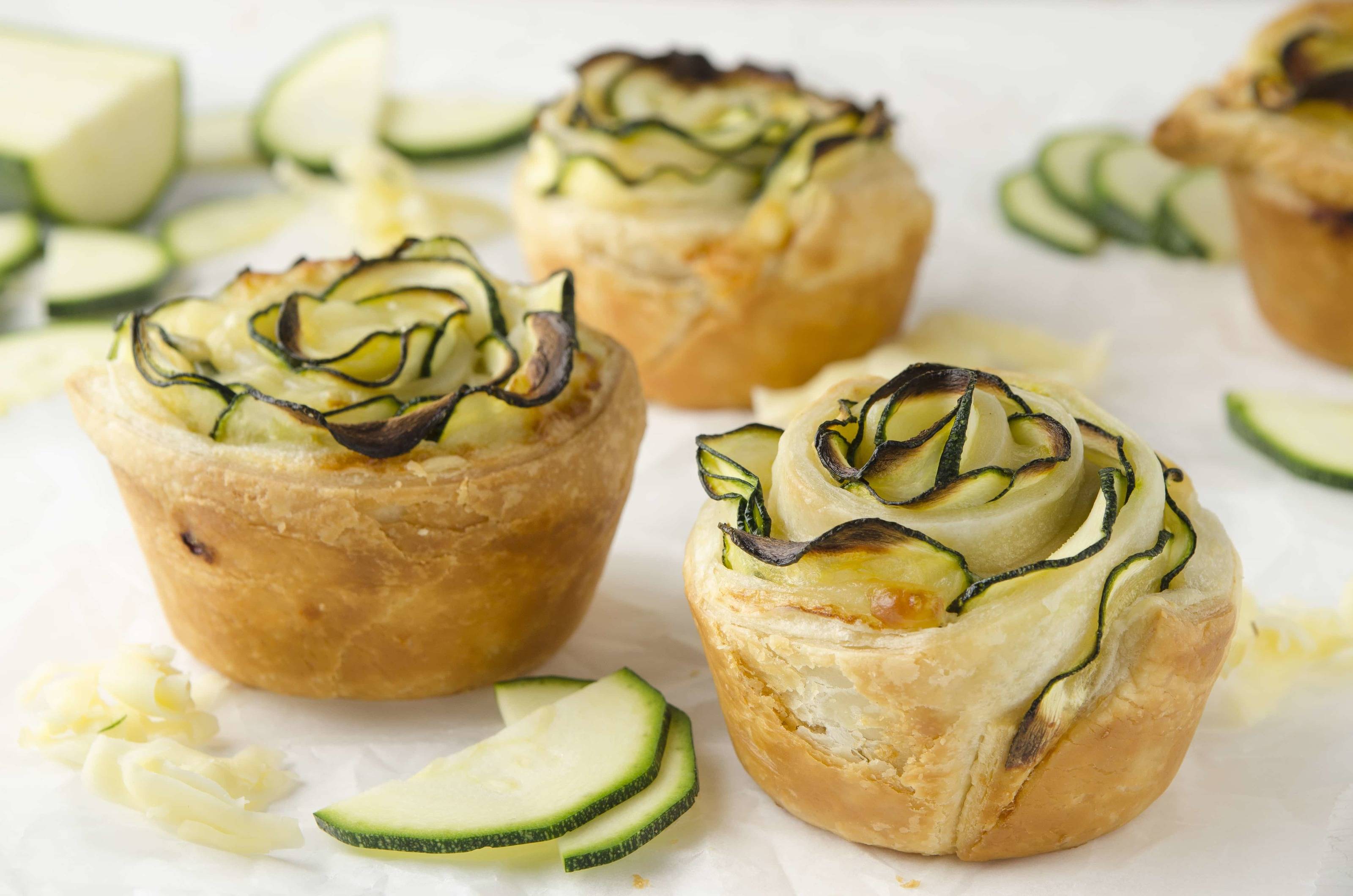 Zucchini-Käse-Rosen Rezept