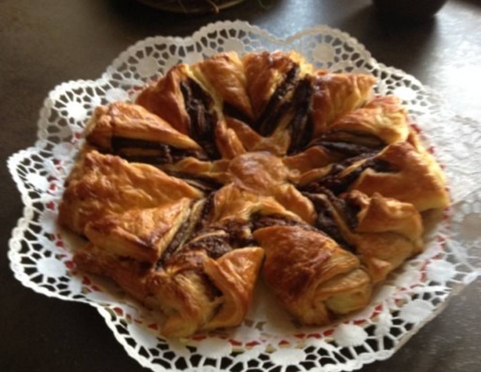Nutella-Blätterteigstern Nutella-Blätterteigstern