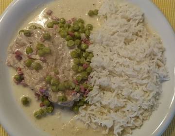 Schweinsfischerl in Rahmsauce Schweinsfischerl in Rahmsauce