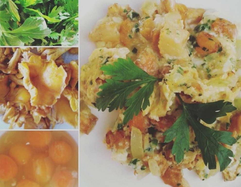 Eierschwammerl-Eierspeise Eierschwammerl-Eierspeise