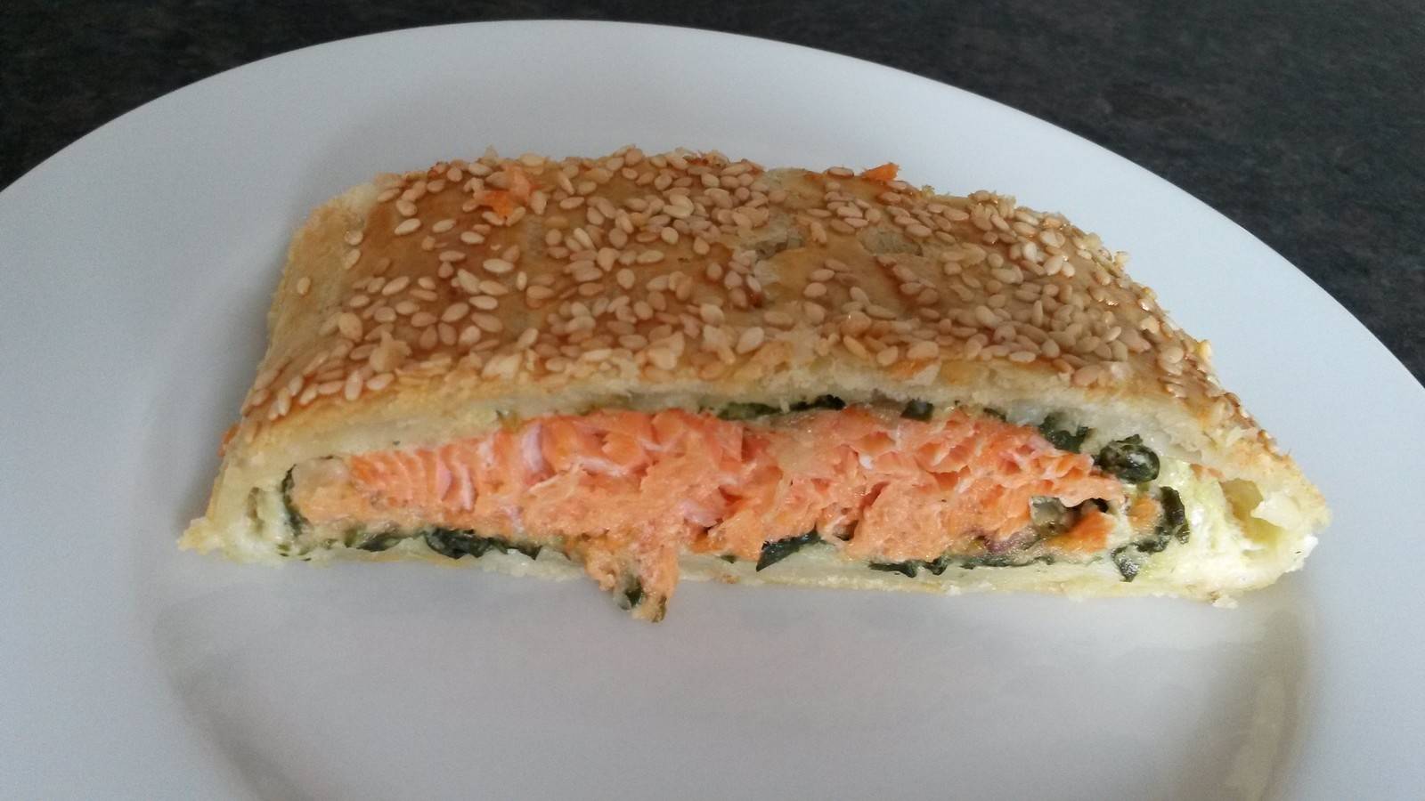 Lachs-Spinat-Strudel