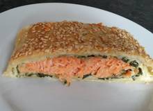 Lachs-Spinat-Strudel