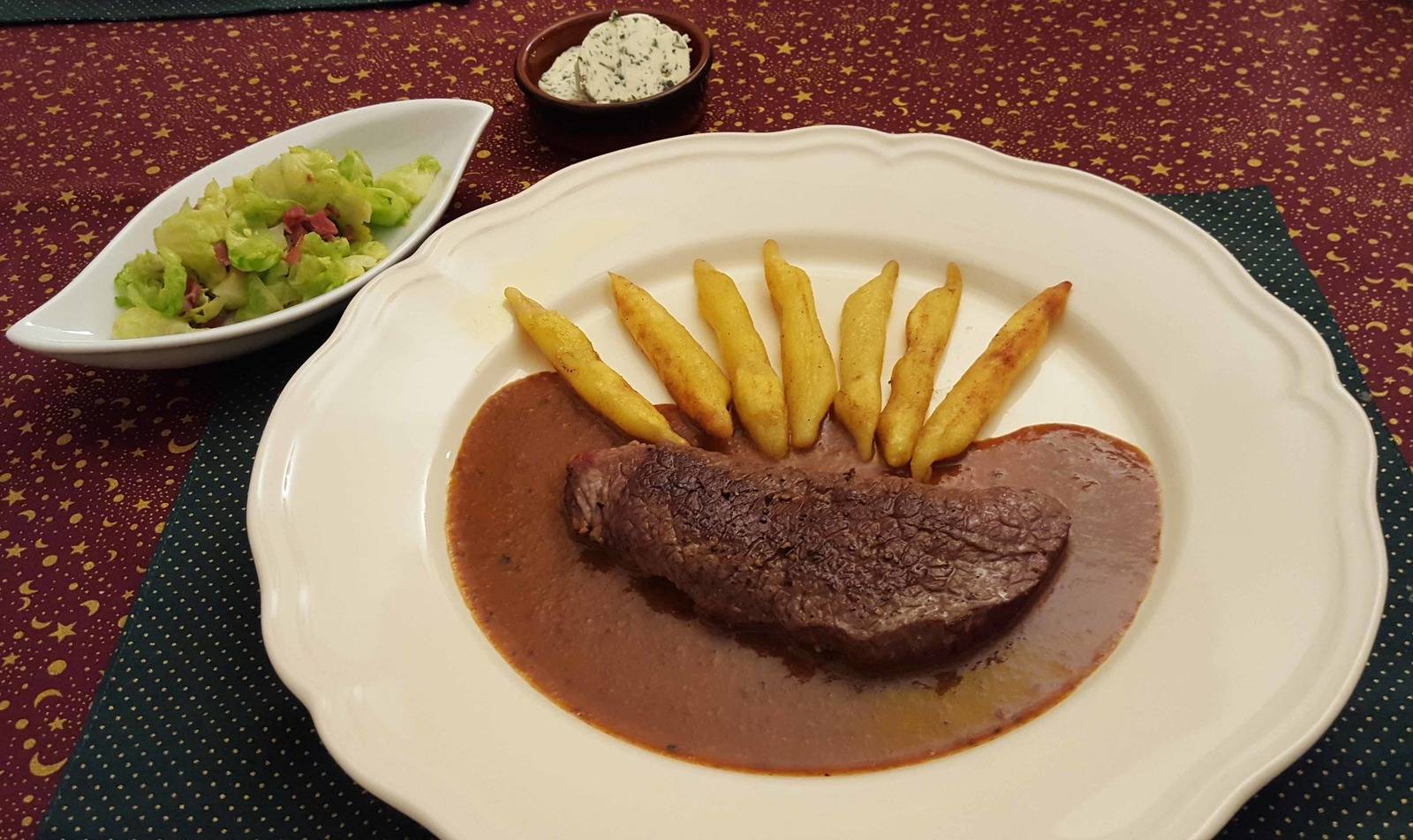 Hirsch-Steak mit Schupfnudeln