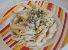 Penne rigate mit Frischkäsesauce Penne rigate mit Frischkäsesauce