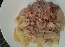 Flambiertes Huhn mit Speck Flambiertes Huhn mit Speck