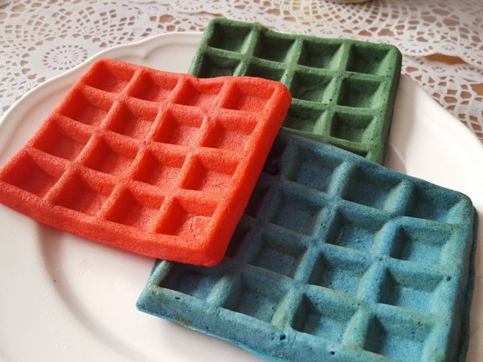 Bunte Waffeln