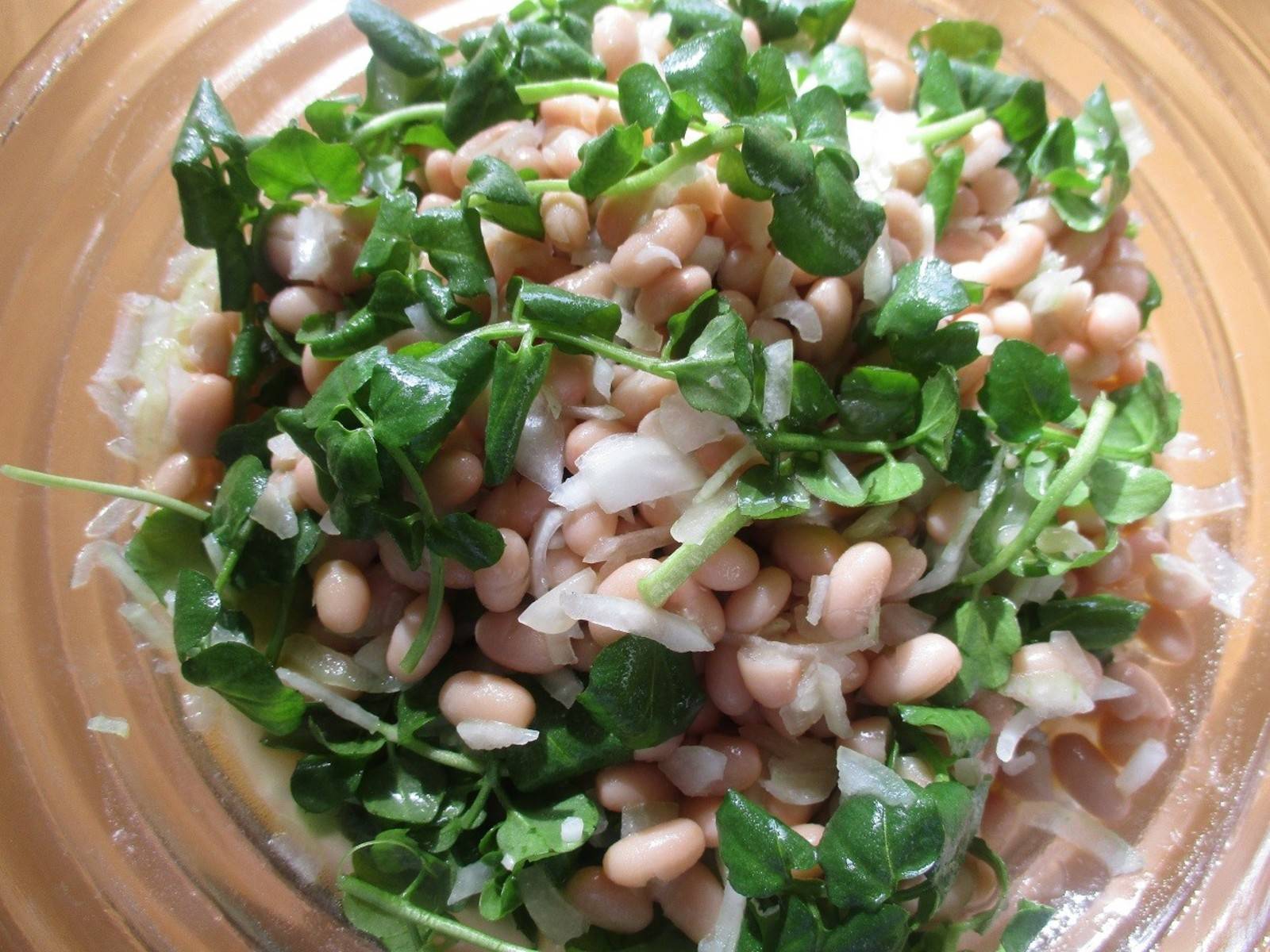 Bohnensalat mit Brunnenkresse Rezept - ichkoche.de