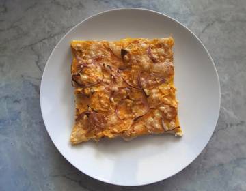Flammkuchen mit Süßkartoffeln Flammkuchen mit Süßkartoffeln