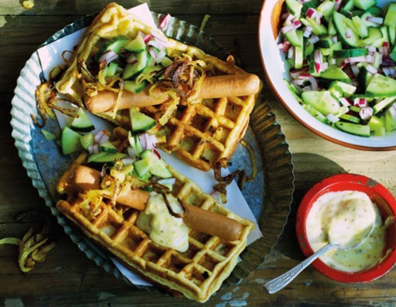 Hot-Dog-Waffeln Rezept