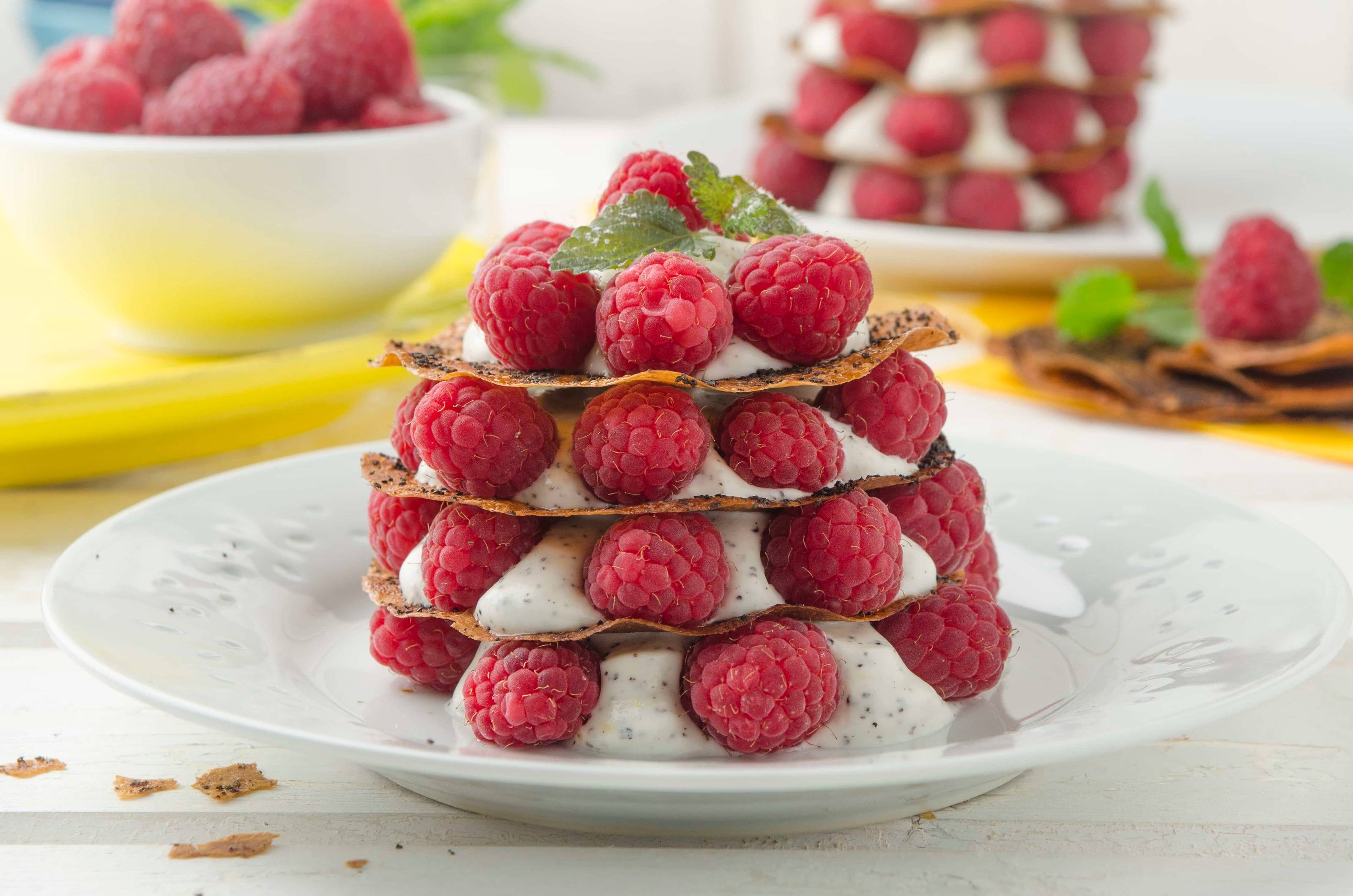 Beeren-Millefeuille mit Topfencreme Rezept