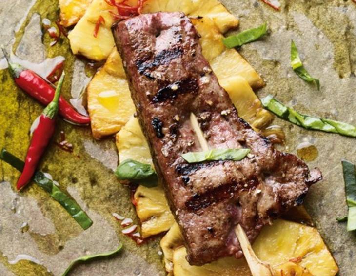 Gegrillte Kalbsleber mit Chili & Ananas Gegrillte Kalbsleber mit Chili & Ananas