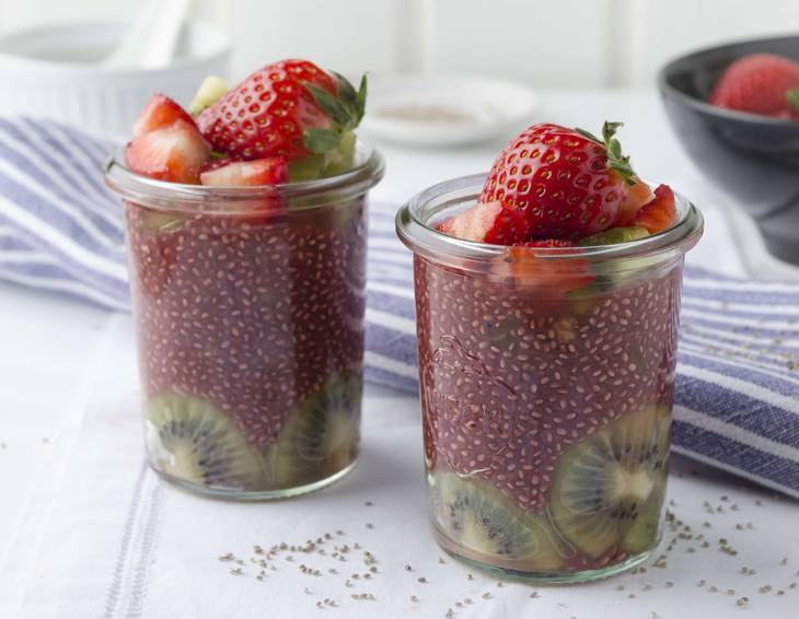 Erdbeer-Chia-Pudding