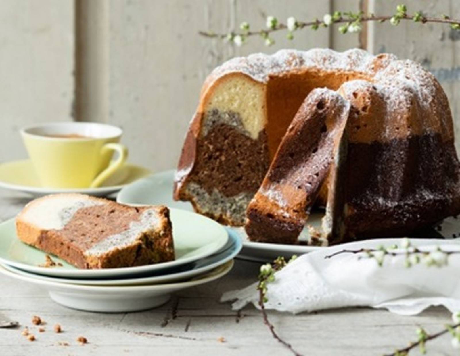 Dreifärbiger Gugelhupf Rezept