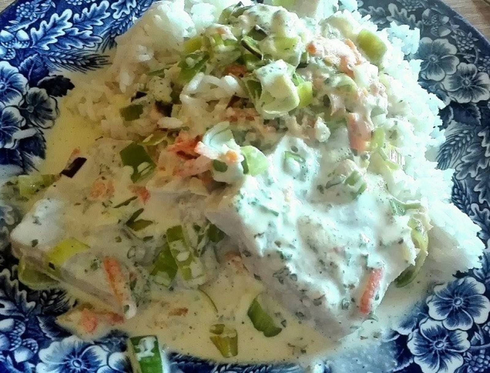 Fisch in Kräutersauce