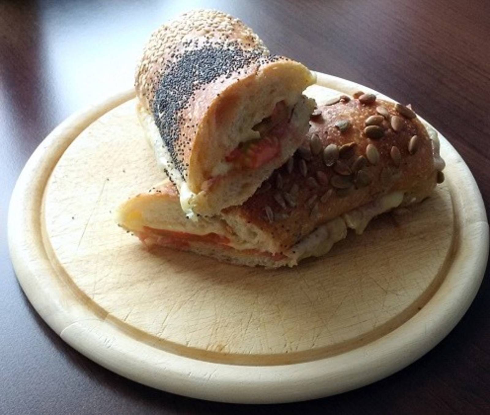 Belegte schwäbische Baguettes aus dem Ofen