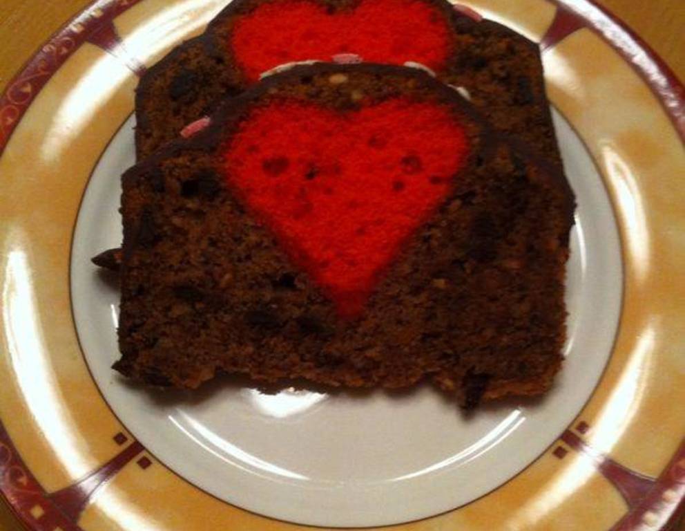 Schokokuchen mit Herzkern Schokokuchen mit Herzkern