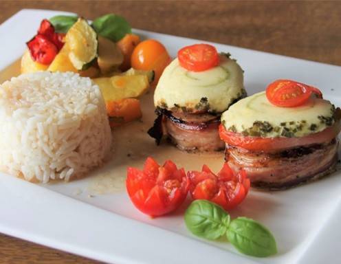 Lungenbraten mit Tomaten und Rollino